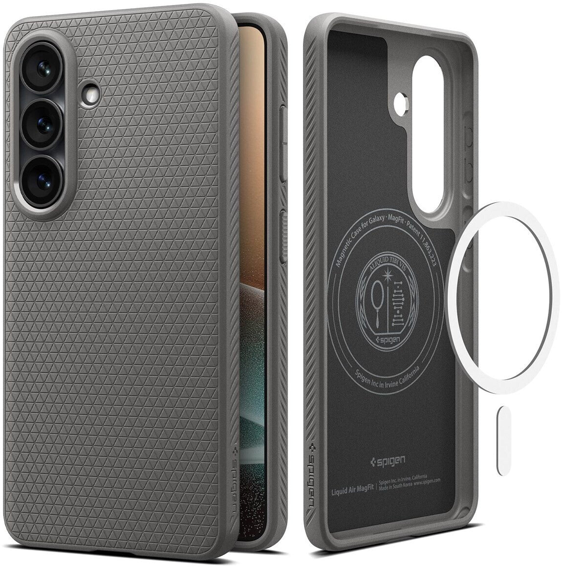Spigen Handyhülle für Galaxy S26 Liquid Air Mag mit MagSafe Grau