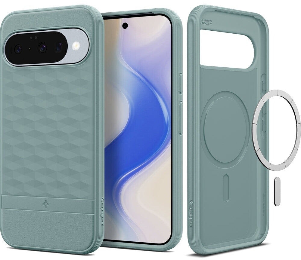 Spigen Handyhülle für Pixel 10 Pro / Pixel 10 Parallax Mag mit MagSafe Grün