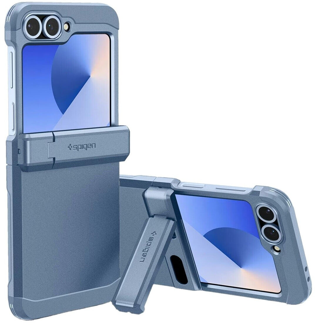 Spigen Tough Armor Pro MagFit Coque Samsung Galaxy Z Flip 7 FE / Z Flip 6 Bleu