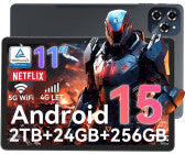 Gaming-Tablet, 11 Zoll, Bildschirmauflösungen 1.920 x 1.200 Pixel, 8 GB RAM, 256 GB, Android 15, microSD, 13 MP