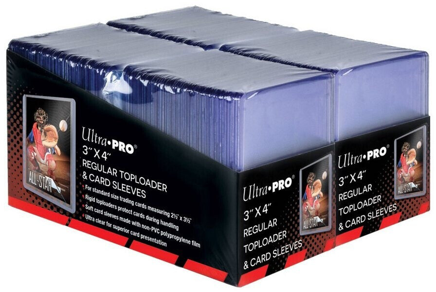 Ultra Pro 3" x 4" Clear Regular Toploader und Soft Sleeves Bundle (200 Stück)