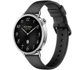 Fitness-Tracker, Gehäusefarbe silber, Armbandfarbe schwarz, 1,32 Zoll, QZSS, Unisex, iOS kompatibel, Android kompatibel, Kautschuk Armband, AMOLED Display