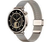 Fitness-Tracker, Gehäusefarbe gold, Armbandfarbe gold, 1,32 Zoll, QZSS, Unisex, iOS kompatibel, Android kompatibel, Edelstahl Armband, AMOLED Display